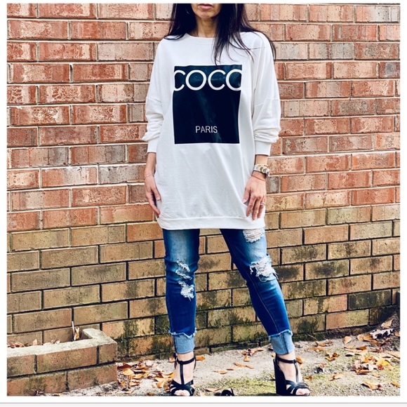 Chic fun graphic sweatshirt - Picture 2 of 5